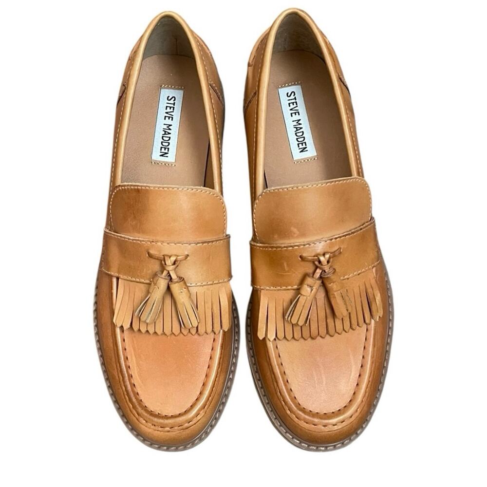 Steve Madden Minka Women Size 9.5 Chunky Loafers Fringe Kiltie Tassel